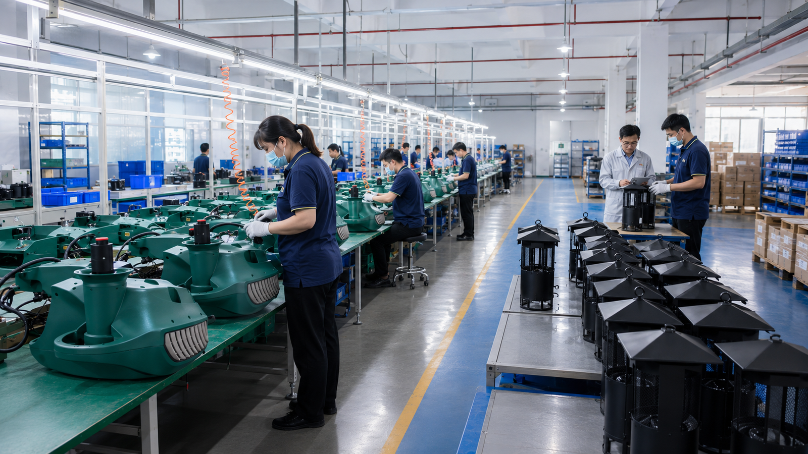 Bide Technology assembly line overview for manufacturing and supply communication